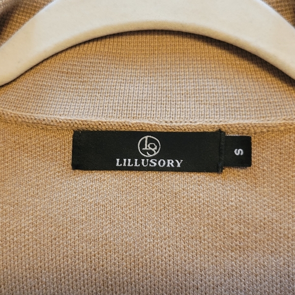 Camel Long Knit Casual Cardigan Oversize Sweater Fall Jacket Button Down Sz: S - Picture 12 of 13